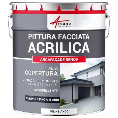 ARCANE INDUSTRIES Pittura Acrilica per Facciate in Intonaco - ARCAFAÇADE RENOV - Bianco