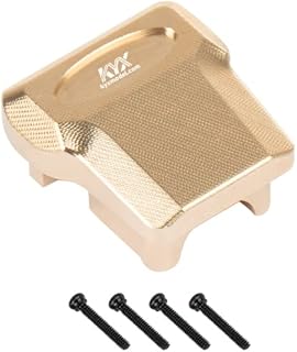KYX Racing CNC Machined Brass Front Axle Rear Axle Differential Cover Diff Cover Upgrades Parts Accessoriesfor 1/18 RC Crawler Car TRX4M