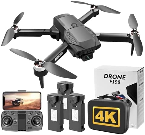 Drones Con Cámara Para Adultos 4K, Mini Dron RC Plegable Con Motor Sin Escobillas FPV Para