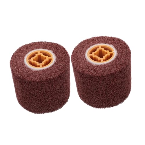 SOLUSTRE 2pcs Stainless Steel Wire Drawing Wheel 120x100mm Metal Surface Conditioning Easy Install Buffing Wheel
