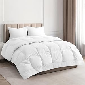 CGK Unlimited Insert de Couette – Chaude, légère et Respirante – Ensemble Alternatif en Duvet – Literie et Fibres de qualité hôtelière – Couette d’hiver (très Grand lit californien, Blanc)