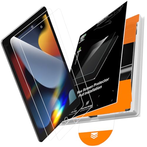 PandaShield 2 Pack for iPad 10.2-inch(9th/8th/7th Gen.) 9H+ Tempered Glass Screen Protector with Easy-Install[12FT Grade Shatterproof] Apple Pencil Compatible HD Clarity Scratch Resistant
