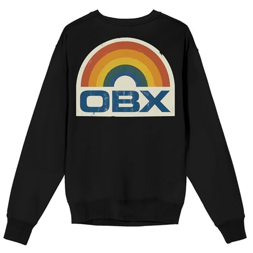 Bioworld Outer Banks OBX Rainbow Graphic on Black Long Sleeve Adult Crew neck3