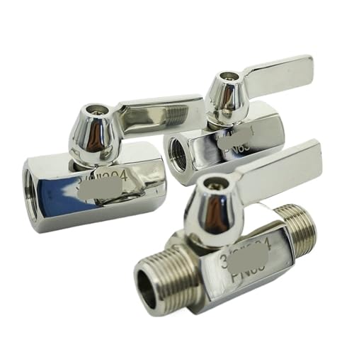 Mini válvula de bola en acero inoxidable de doble rosca macho de 3/4 pulgadas 4