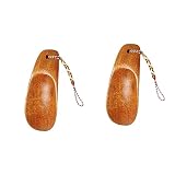 Healeved 2piezas Calzador De Madera Natural Con Cuerda Calzador y Arqueado Para Hombres Mujeres El De Zapatos