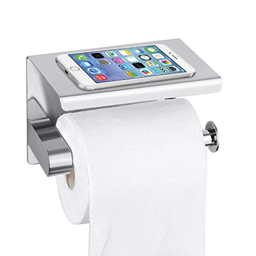 Preisvergleich Produktbild Bellkey Toilettenpapierhalter,klorollenhalter Selbstklebend SUS304 Edelstahl Rollenhalter Wandhalterung Klopapierhalter wc Papier Halterung