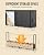 Brightown Firewood Rack Outdoor with Cover, 8FT Indoor Wood Rack for Firewood, Waterproof Fire Wood Holder Outside, Adjustable Heavy Duty Logs Stand Stacker Holder for Fireplace Patio Deck, Black