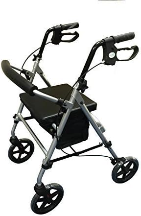 Folding Lightweight 4 Wheel walking Rollator with Adjustable frame and padded seat by Simplelife Mobility
