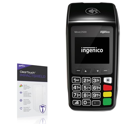 BoxWave Screen Protector Compatible With Ingenico Move/2500 B - ClearTouch ImpactShield (2-Pack), Impenetrable Screen Protector Flexible Film