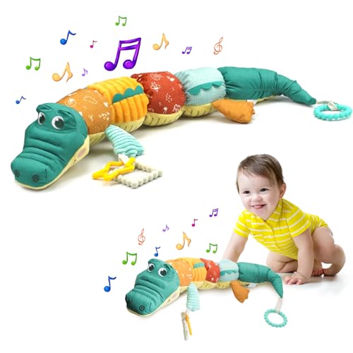 Image of Baby Toys 0 to 12 Months Plush Toy Musical Stuffed Animal Infant Sensory Toy Tummy Time Newborn 0-3-6-12 Months Gift
