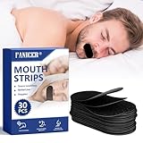 30 Pieces Mouth Tape for Sleeping,Lip Patch Sleep Tape, Mouth Tape for Snoring Reduction,Improved Nasal Breathing,Snoring Aid,Anti Snoring Devices,Sleep Strips for Men & Women (Black)