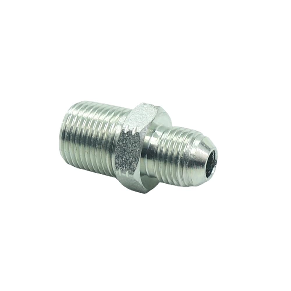 2 Pcs Pipe Adapter 3/8" Male 37° Flare JIC x 3/8" Male NPT Plated Steel Hydraulic fitting