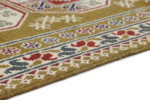 Tapis d'Orient Afghan Akhche noué main en laine de haute qualité - 6