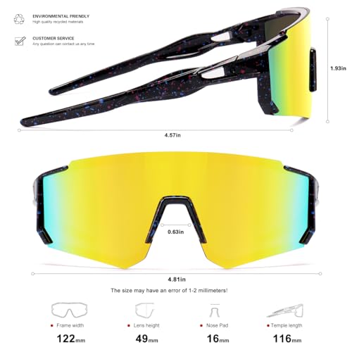 Image of SEKKAF Kids Sunglasses Youth Baseball Sunglasses for Boys Girls Softball Sports Sun Glasses UV Protection