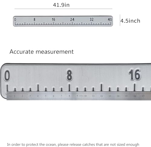 Planche à mesurer de poisson adhésive de 101,6 cm pour kayak