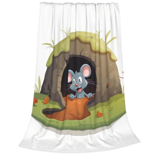 Plaid imprimé souris couverture flanelle pour vos soirées cocooning - 3