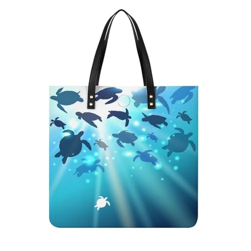 Sac de voyage tortue de mer grand tote bag d'été pour la plage et les cours