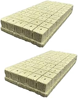 Fachoige 100 Pieces Rockwool Grow Cubes Growing Medium Starter Sheets Stonewool Hydroponic Mineral Wool Cubes Soilless Cultivation Grow Cubes