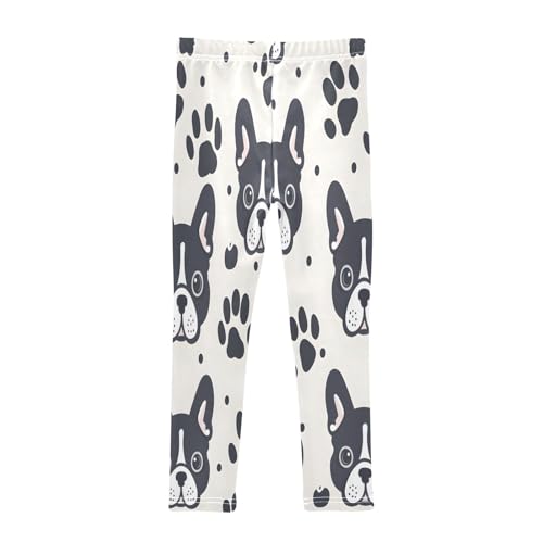 Toddler Girls Leggings Printed Yoga Pants Leggings Black Dog Footprint for Kids2
