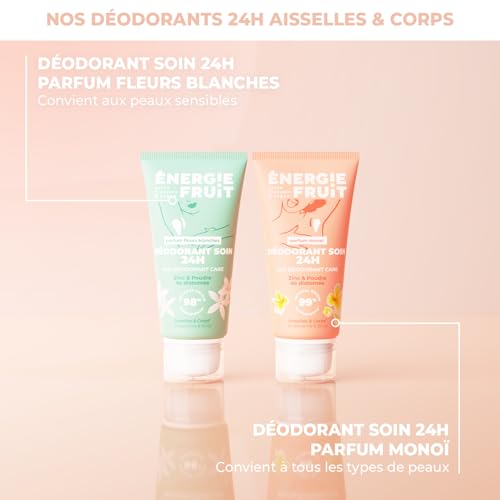 ENERGIE FRUIT Déocrème - Déodorant Soin Efficacité 24h - Applicateur Douceur Pratique, Parfum Monoï - Texture Crème, 99% Naturel, Sans Alcool - Tous Types de Peaux - Fabriqué en France - 50ml – vue 4