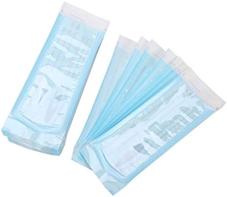 200pcs/Box Self-Sealing Oral Sterilization Bag, Disposable Sealed Sterilization Bag, Oral Supply Storage Bag, Cleaning Dental Tattoo Tool Sterilization Pouches (90 x 260mm)