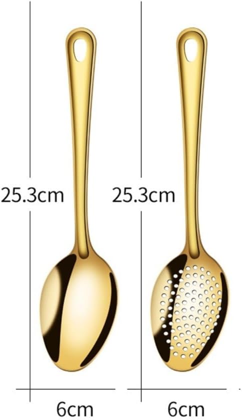 Cooking Spoons Golden Stainless Steel Spoon, Long Handle Style Spoon