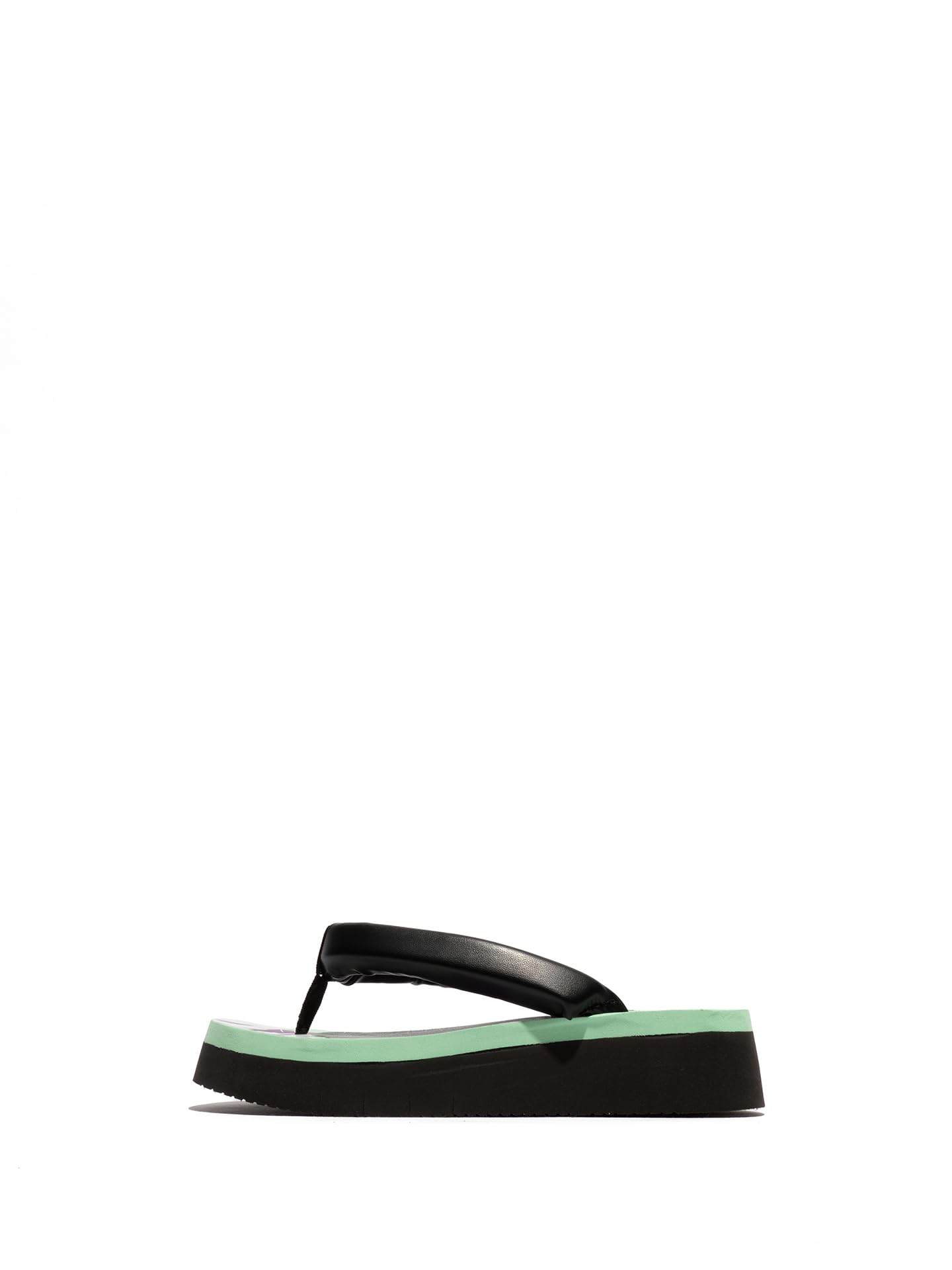 Fly London Women's COLY287FLY Sandal, Black/Spearmint, 4 UK