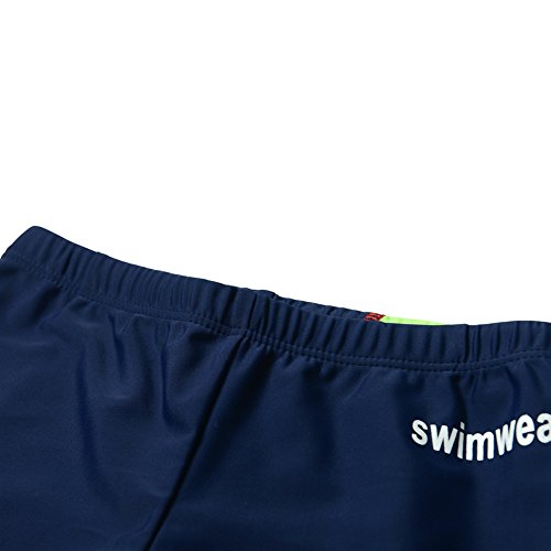 Boys Jammer Swimsuit Quick Dry Elastic Colorblock Swim Trunk Sun Protection Compression Surfing Swimwear 6-8 Years #TOP1