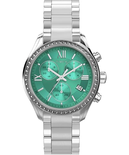 Montre Timex femme TW2Y28200 bracelet alliage argenté et grand cadran bleu