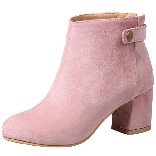 Onewus Beiläufig Damen Kurzschaft Stiefel mit Blockabsatz und...
