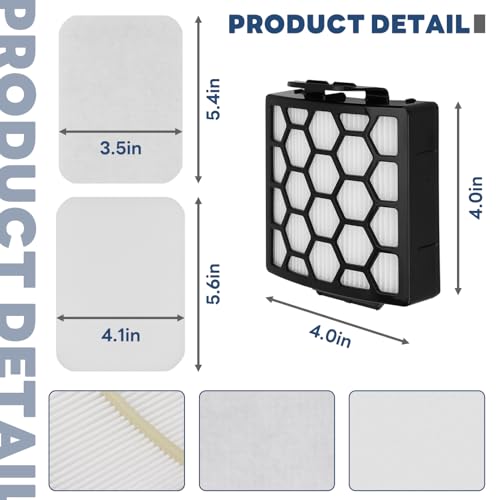 Image of Vacuum Filters Replacement for Shark Navigator Zero-M Self-Cleaning Brushroll Pet Pro Upright Vacuum ZU102 ZU100 ZU60 ZU62 ZU62C NV150 NV151 NV255 NV181,1 HEPA Filter, 2 Foam 2 Faux Felt Filters