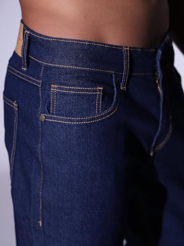 Image of Hubberholme Men Black Cotton Fabric Relaxed Fit Mid-Rise Stretchable Jeans