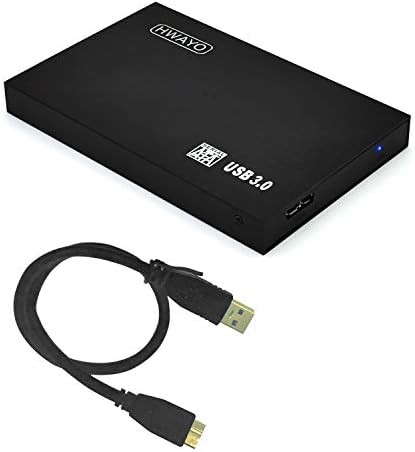 HWAYO 2.5'' 750GB Ultra Slim Portable External Hard Drive USB3.0 HDD Storage for PC/Desktop/Laptop/MacBook/Chromebook/Xbox One (Black)