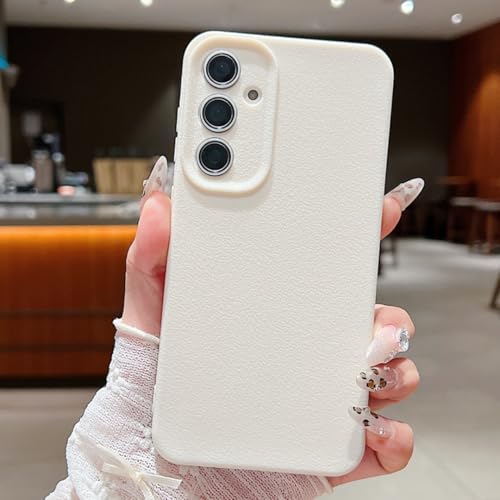 Coque Samsung S24+ en TPU texturé souple couleur blanc antique