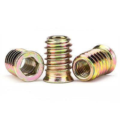 Balaji Handicraft Furniture (Pcs-70+1 L Key) M6 x13 mm Wood Insert Interface Threads Imported Export Quality | Zinc Alloy Wood Insert Interface Screws Bolts Nuts Fixing Furniture Mounting Fasteners