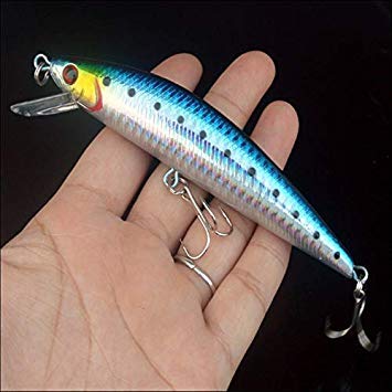 Sellify - esche da Pesca - 13 cm / 35 G / 35 G Pesca profondità di immersione Crankbait Pesci Pic±Os ICA Undimento Minnow Esca da Pesca Seã±Uelo Duro SWIMBAIT 3D Occhi - (Colore: blu)