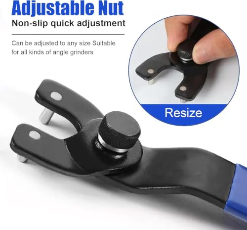 Image of OLIREXD Angle Grinder Universal Adjustable Pin Wrench for Angle Grinder Machine (1, Blue)