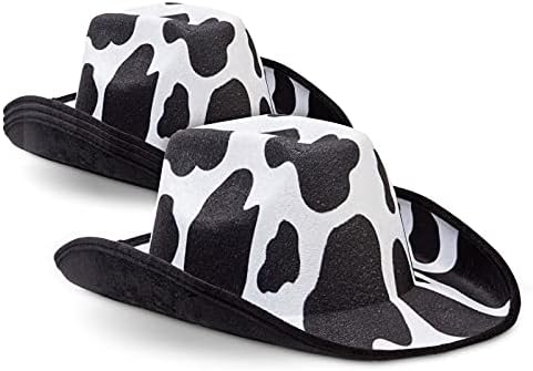 Zodaca Cow Print Cowboy Hat for Adults 