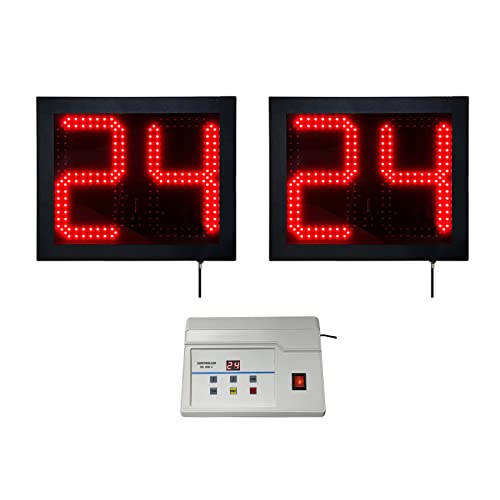 GAN XIN 2 Units 14S/24S Basketball Shot Clock & Controller Support 0-99 Seconds Custom Countdown Timer Portable Shot Clock with Buzzer Plug in(Shot Clock)