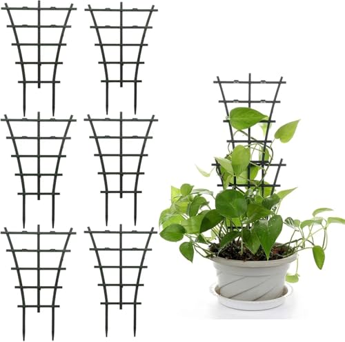Kivano Plant Support Trellis - 6 Pcs Flower Climbing Trainer for Garden DIY - Plastic Plant Pot Climbing Support