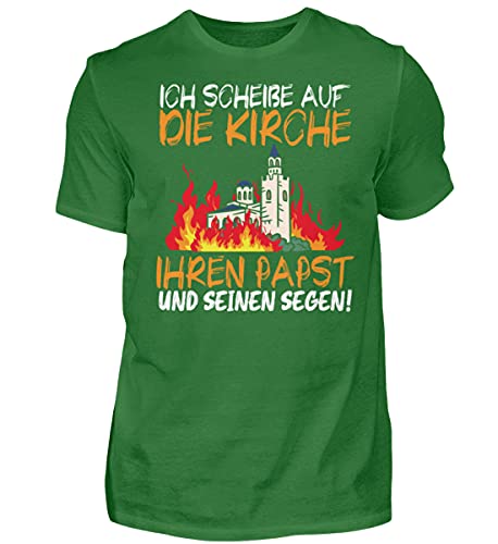 T-shirt vert homme à message allemand pour libérer votre esprit critique
