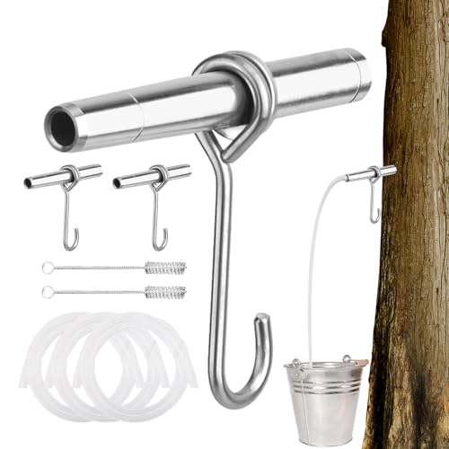 Genérico Backper -Syrup Pinnature Kit - Taps de acero inoxidable para extracción manual, Herramientas para recolectar de los árboles | Taps de árbol con filtración eficiente, Accesorios duros