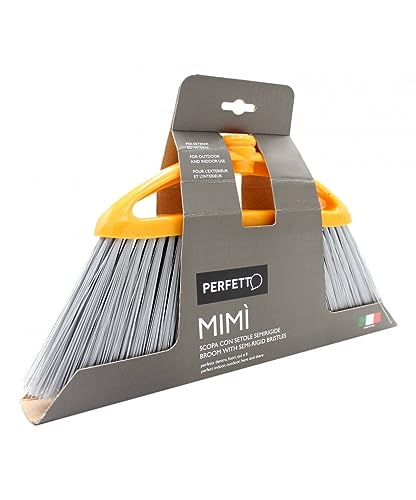 Perfekt Mimì Besen für Innen/Außen, Kunststoff, Kürbis/EIS, 33 x 3.5 x 18.0 cm