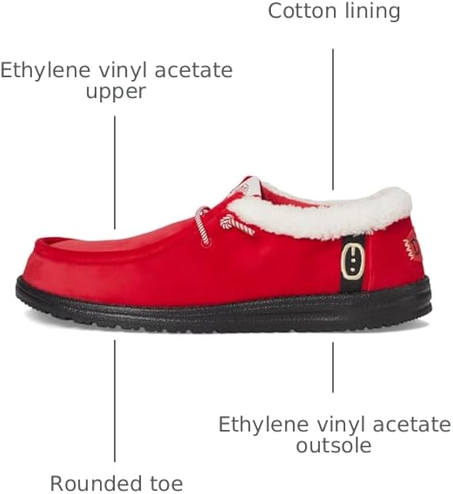 Amazon.com | HEYDUDE Men's, Wally Santa Claus, Red, 8, Medium