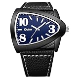 【Design audacieux et unique】 Cette montre homme cuir arbore un boîtier triangulaire noir mat et un grand cadran lisible, soulignant une esthétique masculine et moderne qui attire tous les regards.