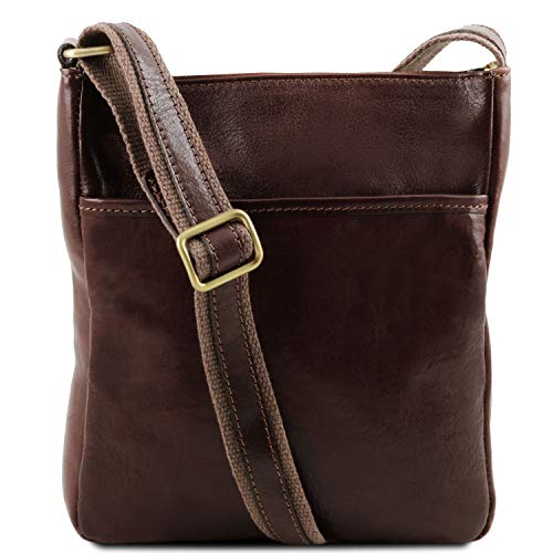 Tuscany Leather Jason Bolsillo Unisex en Piel Marrón Oscuro Cover