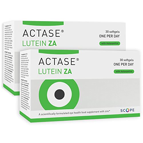 Actase ZA - Double Pack - Scientifically Formulated Lutein and Zeaxanthin Eye Care Supplement with Added Vitamins to Maintain Healthy Vision - 2x30 Softgels Actase ZA - Double Pack - Scientifically Formulated Lutein and Zeaxanthin Eye Care Supplement with Added Vitamins to Maintain Healthy Vision - 2x30 Softgels