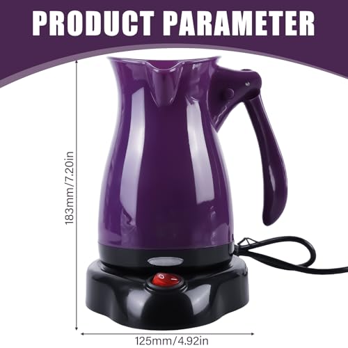 Behogan Elektrische Kaffeekanne, 500ML 500 W Elektrische Türkische Kaffeekanne, Elektrische Kaffeekocher, Türkische Kaffeekanne, Elektrische Kaffeekanne Für Zuhause,Büro,Mocca, Tee, Reisen