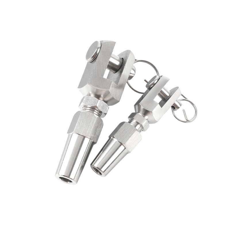 Abrazaderas De Cuerda De Cable 1 Uds. Cuerda de alambre de 3/4/5/6/8mm Cable de Terminal de horquilla/mandíbula sin Swageless de acero inoxidable 316 montaje DIY Instalación rápida calidad naval Clips