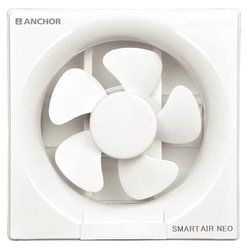 anchor by panasonic Smart Air Neo 250mm Exhaust Fan for Kitchen | Exhaust Fan for Bathroom (2 Yrs Warranty) (White, 13049WH)